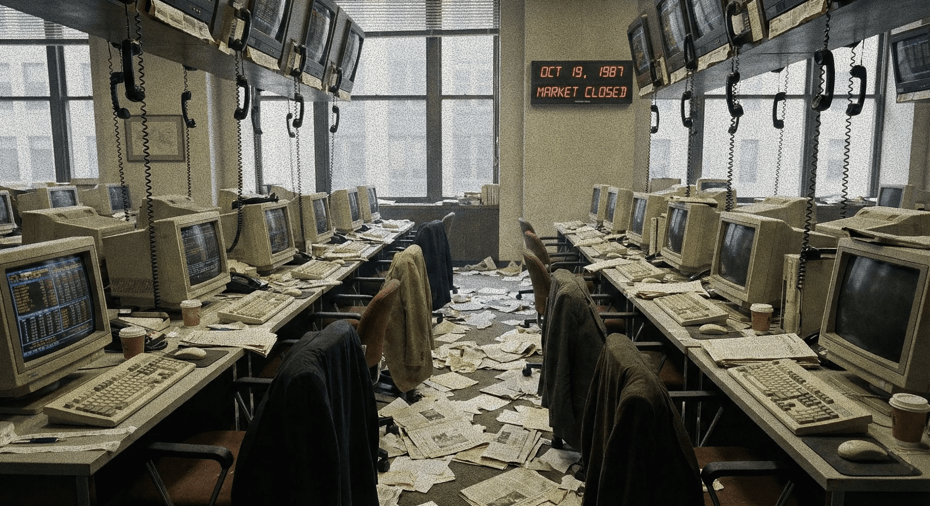 Vintage trading floor, 1987